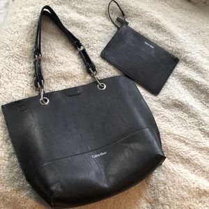 Authentic Calvin Klein tote bag with wallet